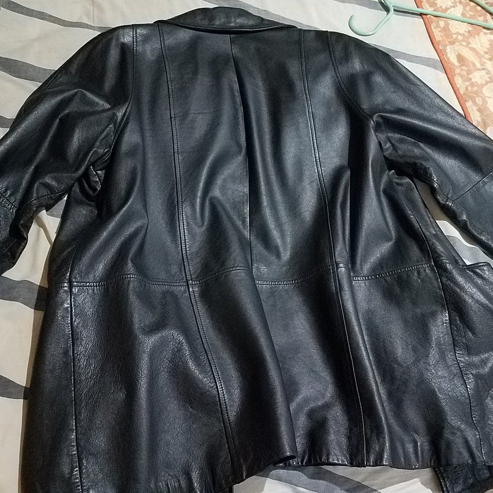 Lane Bryant Button Down Womens' Leather Jacket